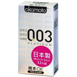 【okamoto岡本OK】003 Platinum白金 12片裝